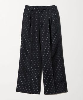 UNITED ARROWS/フラワー ジャガード 2タック ワイドパンツ ‐ウォッシャブル‐/スラックス