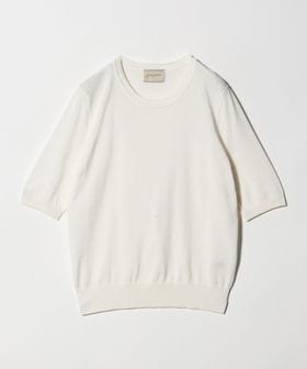 UNITED ARROWS/18G ハーフスリーブ クルーネックニット ‐ウォッシャブル‐/ニット / セーター
