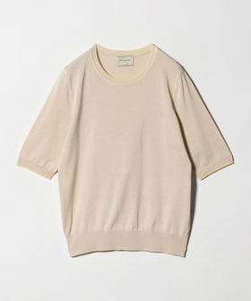 UNITED ARROWS/18G ハーフスリーブ クルーネックニット ‐ウォッシャブル‐/ニット / セーター