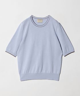 UNITED ARROWS/18G ハーフスリーブ クルーネックニット ‐ウォッシャブル‐/ニット / セーター