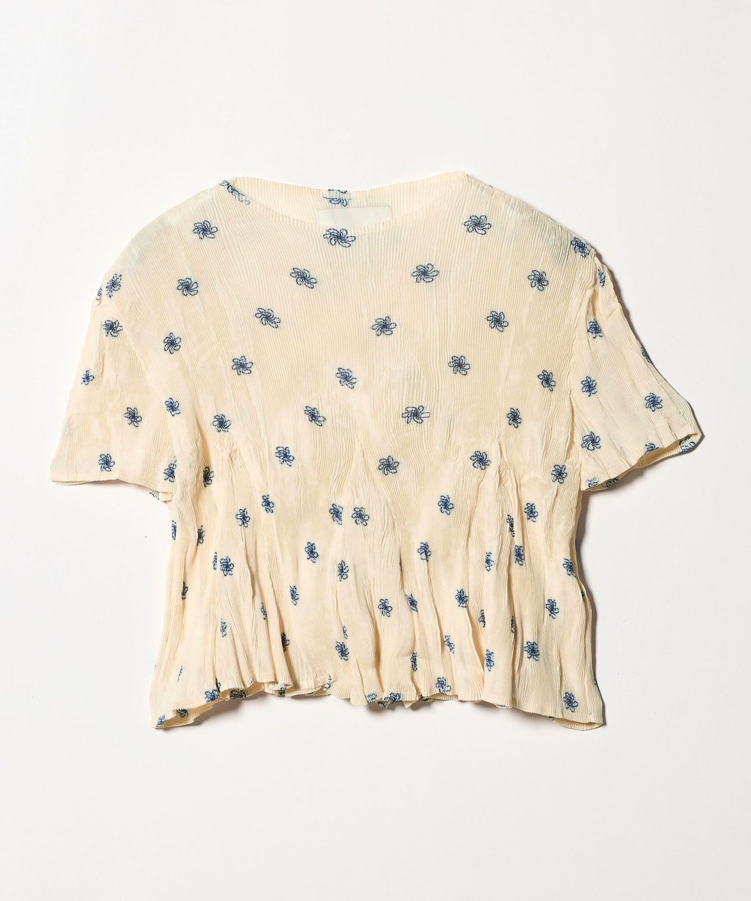 Gongdid Design＞ウェイビー フラワー クロップド カットソー