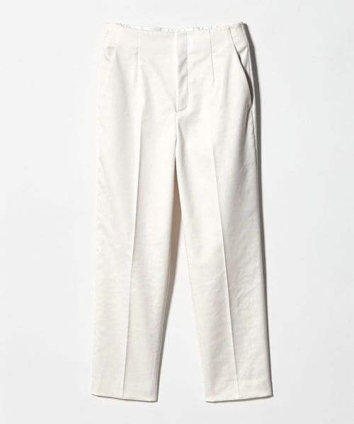 UNITED ARROWS/シャイニー スリム パンツ WHITE ‐ストレッチ ウォッシャブル‐/スラックス