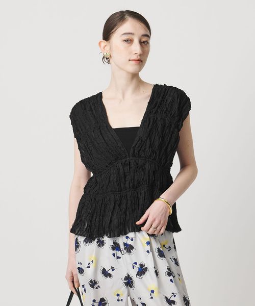 UNITED ARROWS/シャーリング フリル ベスト/ベスト