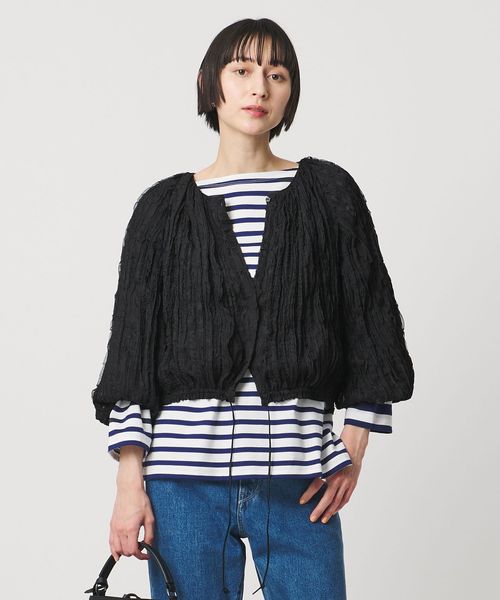 UNITED ARROWS/シャーリング フリル ブラウス/シャツ / ブラウス