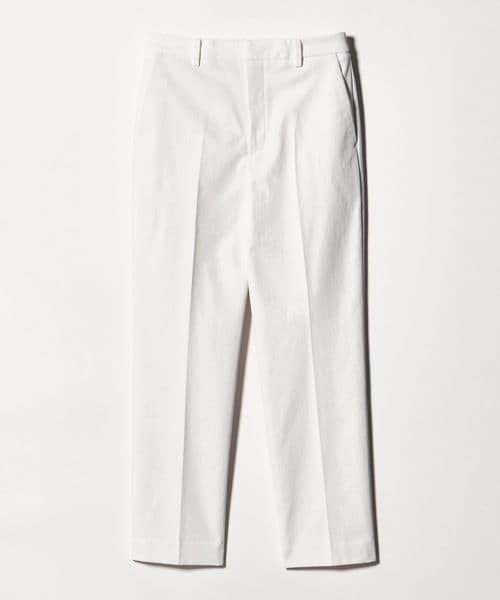 UNITED ARROWS/RIRANCHA ツイル スリムパンツ WHITE ‐ウォッシャブル‐/スラックス