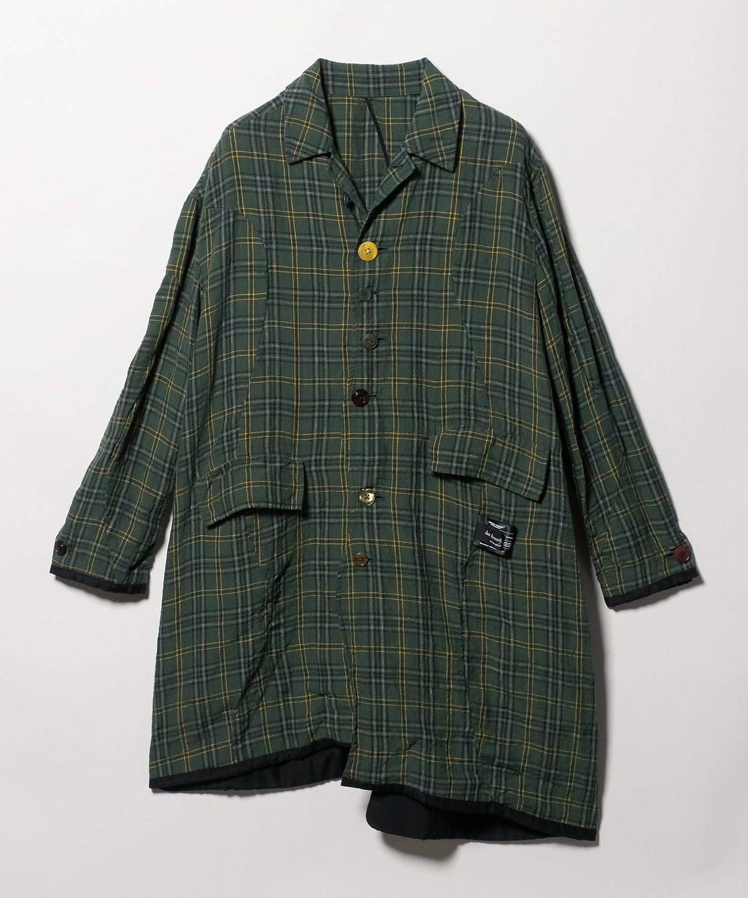 UNDERCOVER＞チェック ロング コート