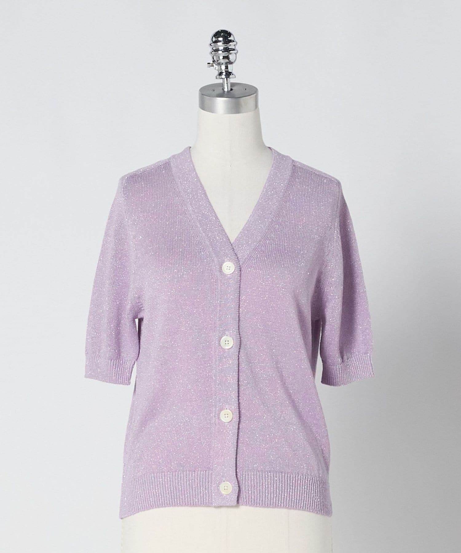 ラメ ニットカーディガン