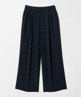 UNITED ARROWS/チェック 2タック ワイドパンツ ‐ウォッシャブル‐/スラックス