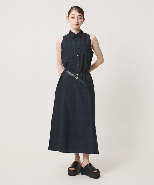 THE RERACS/【別注】＜THE RERACS＞ノースリーブ チェック ワンピース/ワンピース