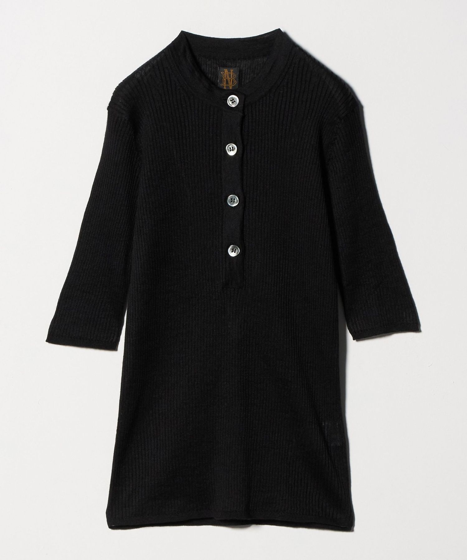 リー出品 BATONER＞リブ ヘンリーネック ニット
