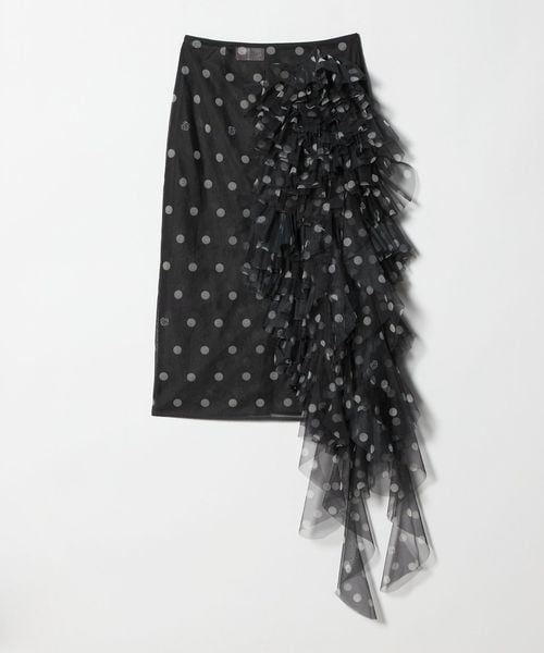 VIVIANO/＜VIVIANO＞ドット チュール スカート/ミモレ / ロング