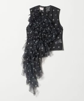 VIVIANO/＜VIVIANO＞ドット チュール ノースリーブ ブラウス/シャツ / ブラウス