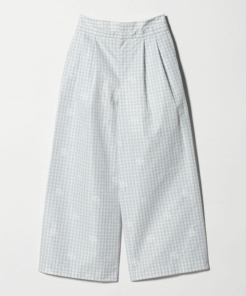 UNITED ARROWS/ギンガムチェック フラワー ジャガード ワイドパンツ ‐ウォッシャブル‐/その他パンツ