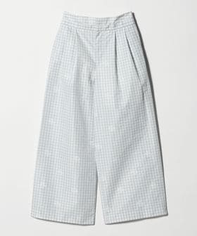 UNITED ARROWS/ギンガムチェック フラワー ジャガード ワイドパンツ ‐ウォッシャブル‐/その他パンツ