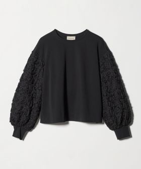 UNITED ARROWS/エンブロイダリーフラワー ショルダーコンビ カットソー/Tシャツ / カットソー