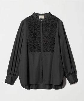 UNITED ARROWS/サテン エンブロイダリーフラワー シャツ ブラウス/シャツ / ブラウス