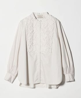 UNITED ARROWS/サテン エンブロイダリーフラワー シャツ ブラウス/シャツ / ブラウス