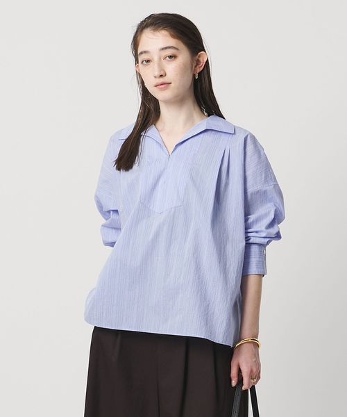 UNITED ARROWS/スキッパー プルオーバー 8分袖 シャツ/シャツ / ブラウス