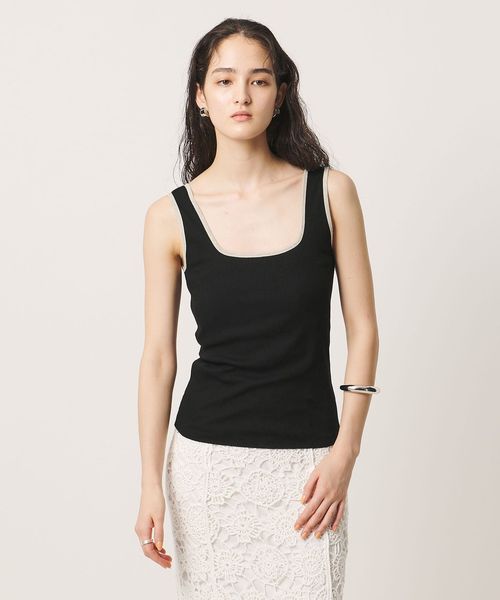 GOOD PEOPLE GOOD STITCHING GOOD PRODUCT/＜GOOD PEOPLE GOOD STITCHING GOOD PRODUCT＞トリム リブ スクエアネック タンクトップ/タンクトップ / キャミソール