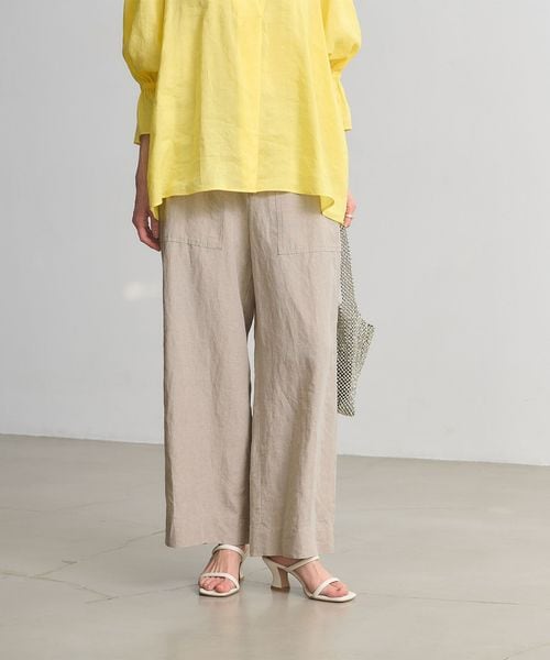 UNITED ARROWS/リネン パッチポケット イージーパンツ ‐ウォッシャブル‐/イージーパンツ