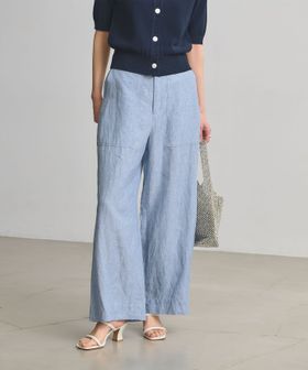 UNITED ARROWS/リネン パッチポケット イージーパンツ ‐ウォッシャブル‐/イージーパンツ