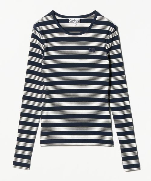 GANNI/＜GANNI＞ボーダー ロングスリーブ カットソー/Tシャツ / カットソー