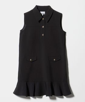 GANNI/＜GANNI＞ペプラム ノースリーブ ミニ ワンピース/ワンピース