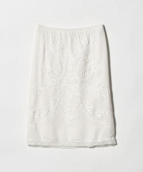 Kaon/＜Kaon＞エンブロイダリー Iライン スカート/ひざ丈