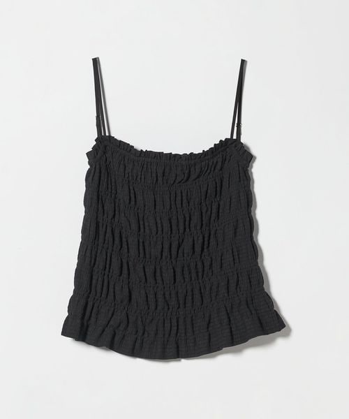 SYSTEM/＜SYSTEM＞シャーリング キャミソール BLACK/タンクトップ / キャミソール