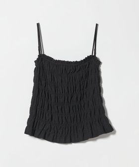 SYSTEM/＜SYSTEM＞シャーリング キャミソール BLACK/タンクトップ / キャミソール