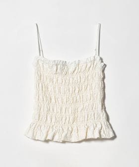 SYSTEM/＜SYSTEM＞シャーリング キャミソール WHITE/タンクトップ / キャミソール