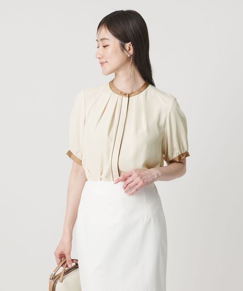 UNITED ARROWS/バイカラーパイピング ショートスリーブ ブラウス/シャツ / ブラウス