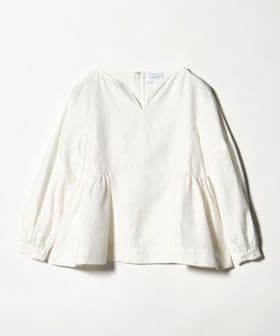 UNITED ARROWS/リネン スキッパー ペプラム ブラウス ‐ウォッシャブル‐/シャツ / ブラウス