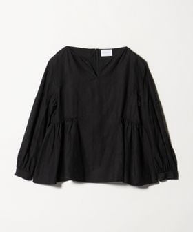 UNITED ARROWS/リネン スキッパー ペプラム ブラウス ‐ウォッシャブル‐/シャツ / ブラウス