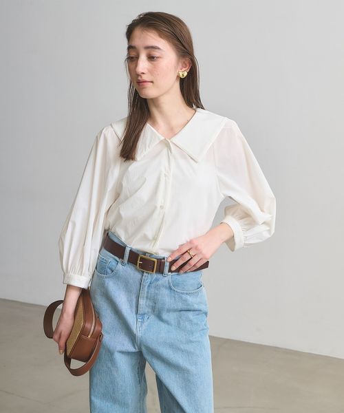 UNITED ARROWS/ビック カラー ブラウス ‐はっ水 ウォッシャブル‐/シャツ / ブラウス