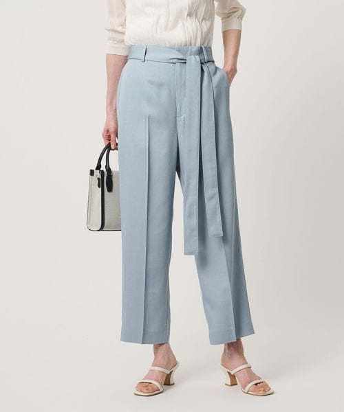 UNITED ARROWS/スラブ リボン テーパードパンツ/スラックス