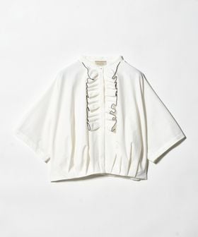 UNITED ARROWS/メロー フリル シャツ ブラウス ‐防しわ 吸水速乾 UVカット 遮熱性 接触冷感 ウォッシャブル‐/シャツ / ブラウス