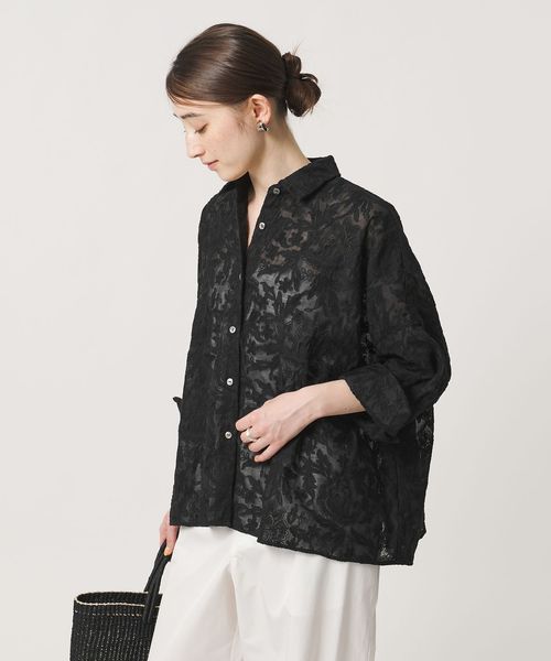 UNITED ARROWS/エンブロイダリー シアー シャツ/シャツ / ブラウス