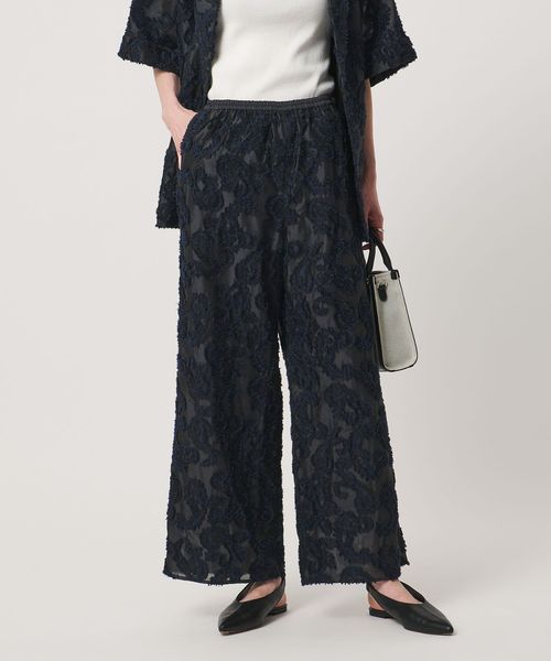 UNITED ARROWS/カット ジャガード ストレート パンツ ‐ウォッシャブル‐/イージーパンツ