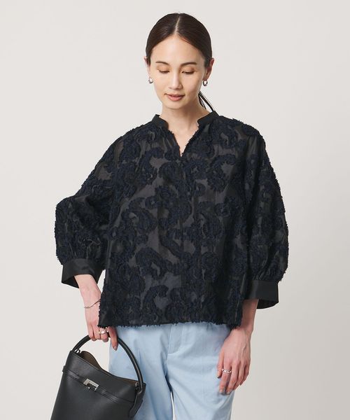 UNITED ARROWS/カット ジャガード ブラウス ‐ウォッシャブル‐/シャツ / ブラウス