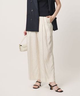 UNITED ARROWS/ドット サテン 2タック ワイドパンツ/スラックス