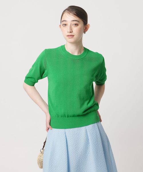 UNITED ARROWS/クルーネック ベーシック ショートスリーブ ニット ‐ウォッシャブル‐/ニット / セーター