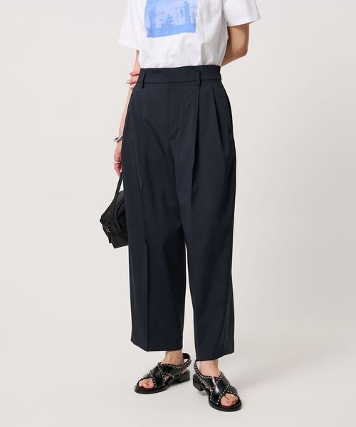 UNITED ARROWS/タック テーパード クロップド パンツ/スラックス