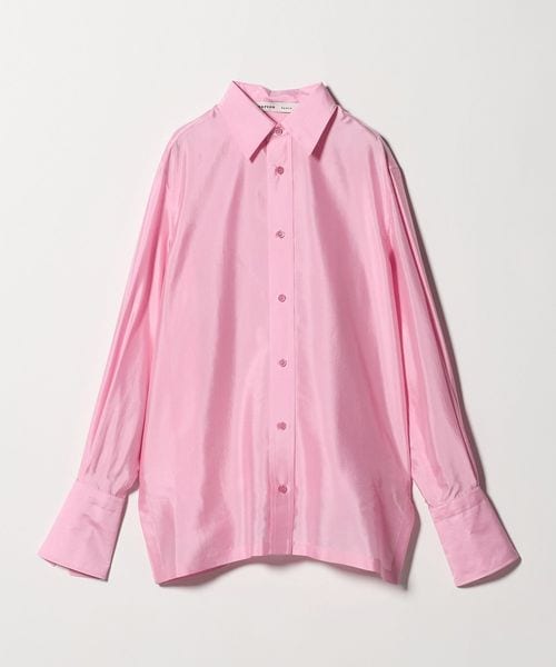carven/＜carven＞プリーツ スリーブ ロングシャツ PINK/シャツ / ブラウス