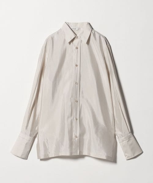 carven/＜carven＞プリーツ スリーブ ロングシャツ LT.GRAY/シャツ / ブラウス