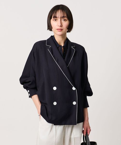 UNITED ARROWS/パイピング ドルマン ブラウス ジャケット ‐ウォッシャブル‐/テーラードジャケット