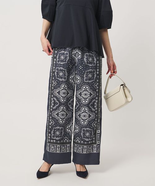 UNITED ARROWS/スカーフ プリント イージーパンツ ‐ウォッシャブル‐/イージーパンツ