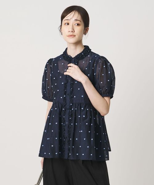 UNITED ARROWS/2トーン ドット ジャガード シャツ/シャツ / ブラウス