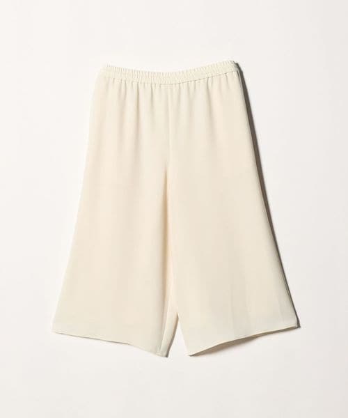 UNITED ARROWS/COMFY クロップド ワイドパンツ ホワイト ‐防汚 UVカット ウォッシャブル‐/スラックス