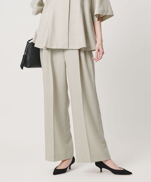 UNITED ARROWS/Spiree ストライプ ワイドパンツ ‐ウォッシャブル‐/スラックス